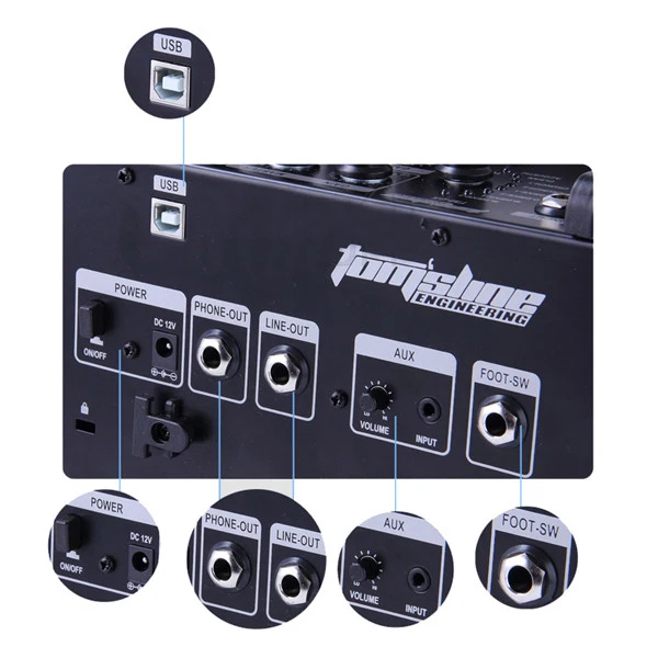 Аромат TM-05 5 Вт Цифровой гитарный усилитель с 8 предустановленных звук и 4 эффекта