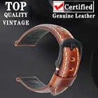 MAIKES часы ремешок браслет аксессуары для часов 20 мм 22 мм для Huawei GT2 Pro Винтаж коровья кожа ремешок для часов Panerai