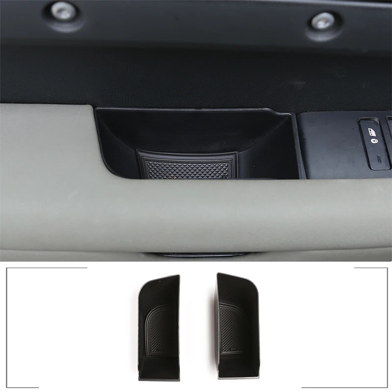 

For Land Rover Defender 110 2020-2022 Car Styling ABS Black Car Door Storage Box Handle Box Glove Armrest Box Car Accessories
