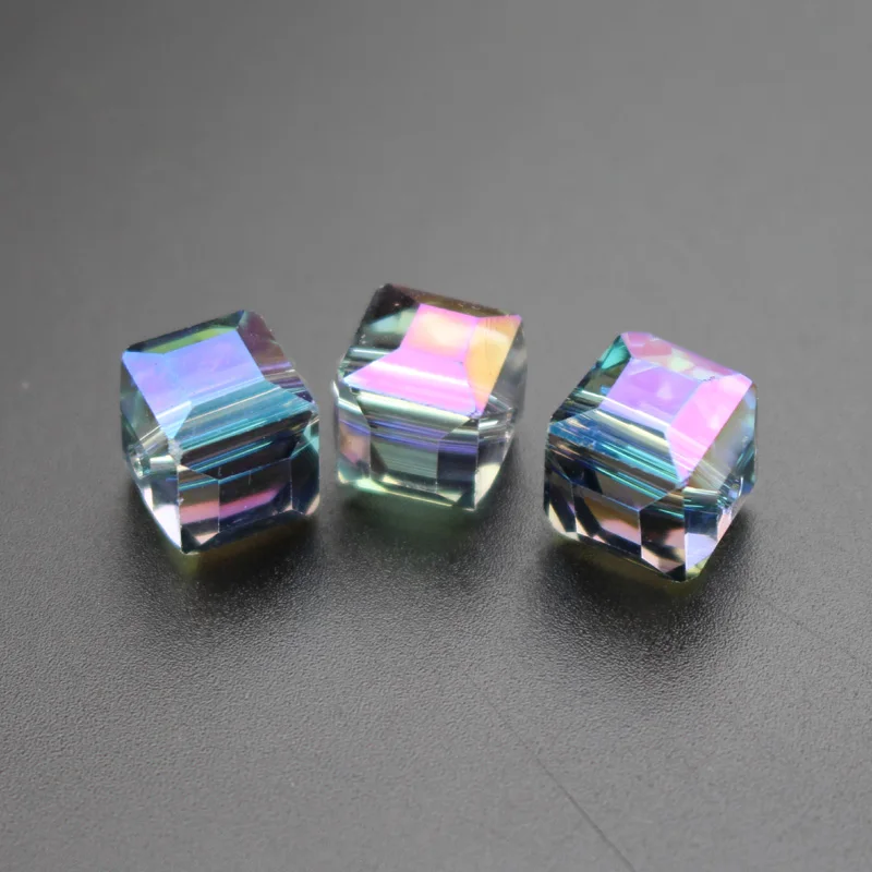 Кубические стеклянные хрустальные бусины 10 мм (20 шт./лот) россыпью для