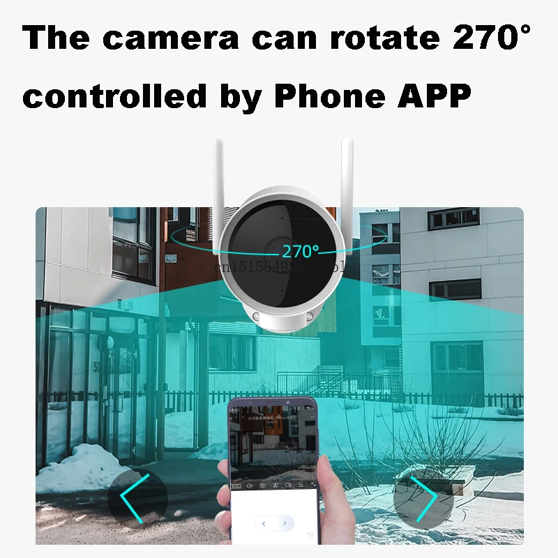 Xiaomi уличная камера IP66 Водонепроницаемая wifi умная Камера 270 hoek 1080P двойная антенна сигнала IP Cam nachtzicht Met mijia APP