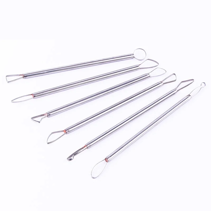 6-7 шт./компл. металлической глины Ножи Алюминий стержень скребок Керамика