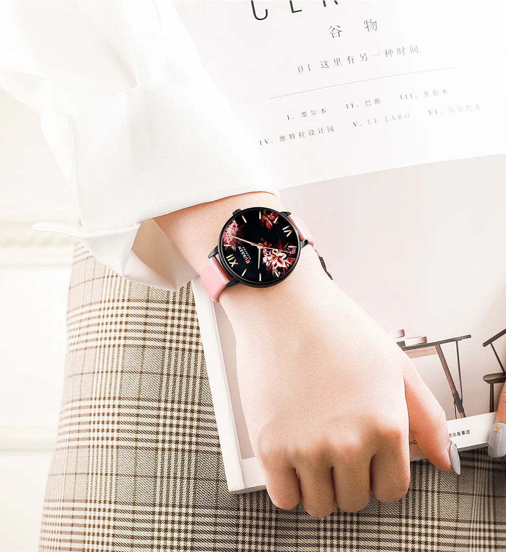 Часы Curren женские кварцевые креативные водонепроницаемые наручные с красивым