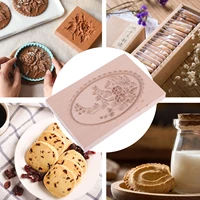 carved cookie mold handmade 3d biscuit mould wooden cake fondant press stamp embosser cutter cake decor for home diy muffin