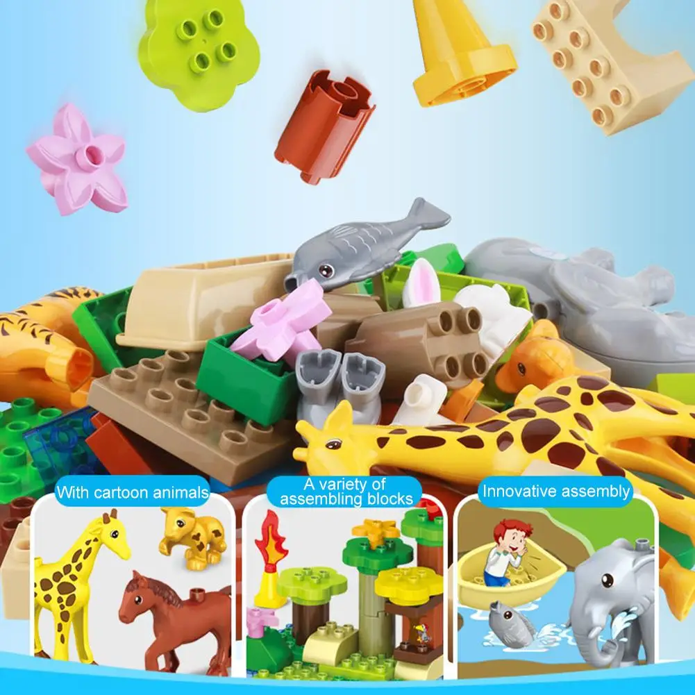 51PCS Animal Building Blocks Toy Set Plastic Character Toys Juggling Compatible | Игрушки и хобби