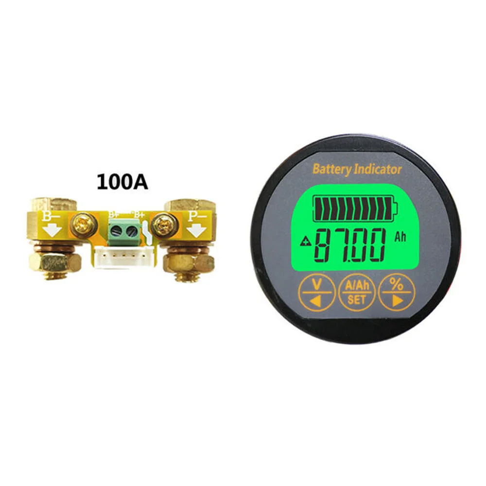 Монитор аккумулятора DC 0 80V0 350A SOC AH вольт ампер тестер емкости Вольтметр Амперметр