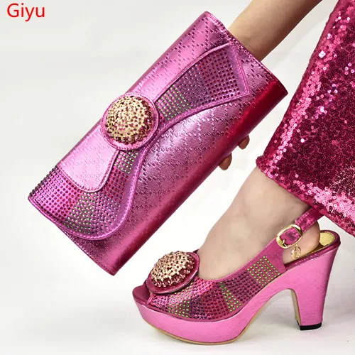 Doershow Лучшая цена итальянская искусственная африканская Свадебная обувь и сумка