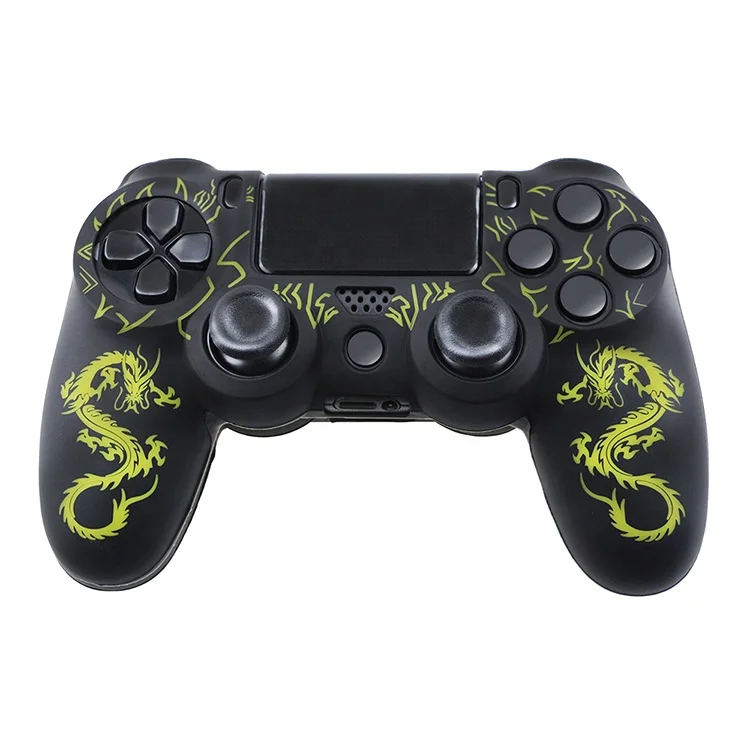 

Laser Carving Black Rubber Gel Grip Sleeve Silicone Skin Cover Case For Playstation 4 PS4 Slim Pro Controller