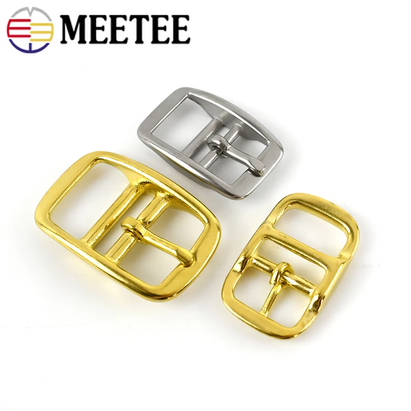 Meetee 2/5 шт. 16/20/26 мм пряжка для ремня из чистой меди металлические латунные пряжки с