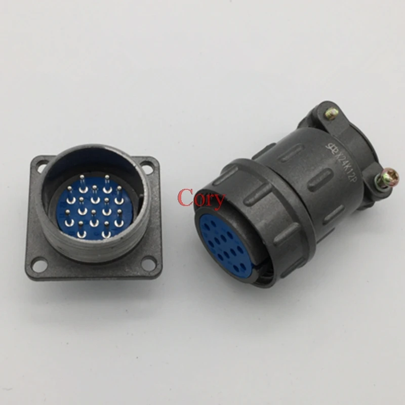 

1PC Aviation connector 24mm plug connector CX24 circular connector 12/19/20/26 pin Male & Female plug socket