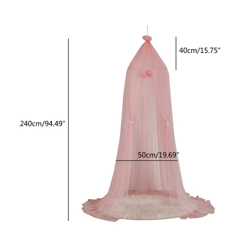 

Baby Mesh Yarn Bed Canopy Crib Mosquitoes Net Curtain Dome Hanging Tent Kids Room Decoration