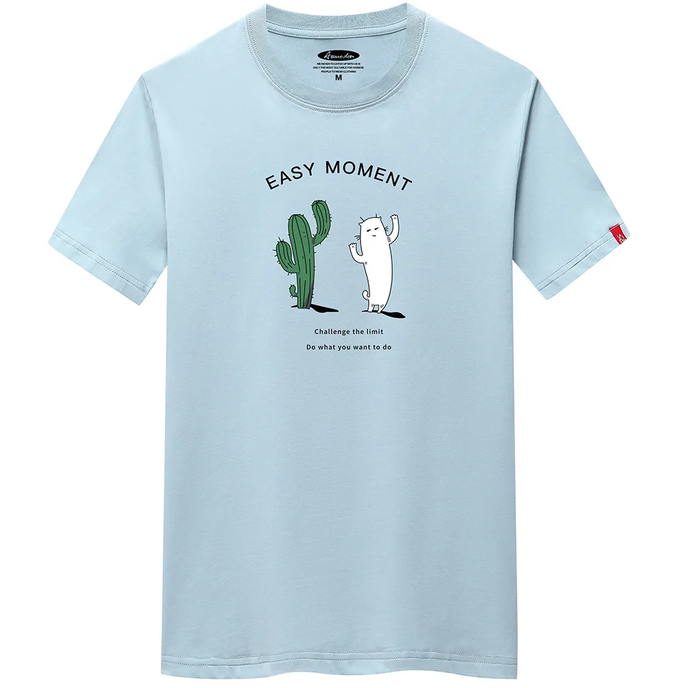 

Summer Men Tops big big size S-6XL Loose Short Sleeve Breathable Cotton Man Tshirt Color Print Men's Casual T-shirts