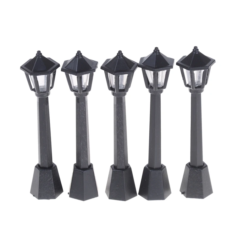

5Pcs Lights Single Head Scale Lampposts Train N Scale Lights Model Garden Lamps Street Lamps Model Building