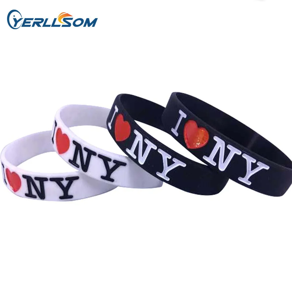 200PCS/lot Free Shipping Customized 1/2 Inch customized personalized rubber silicone bracelets wristbands for events Y20061101