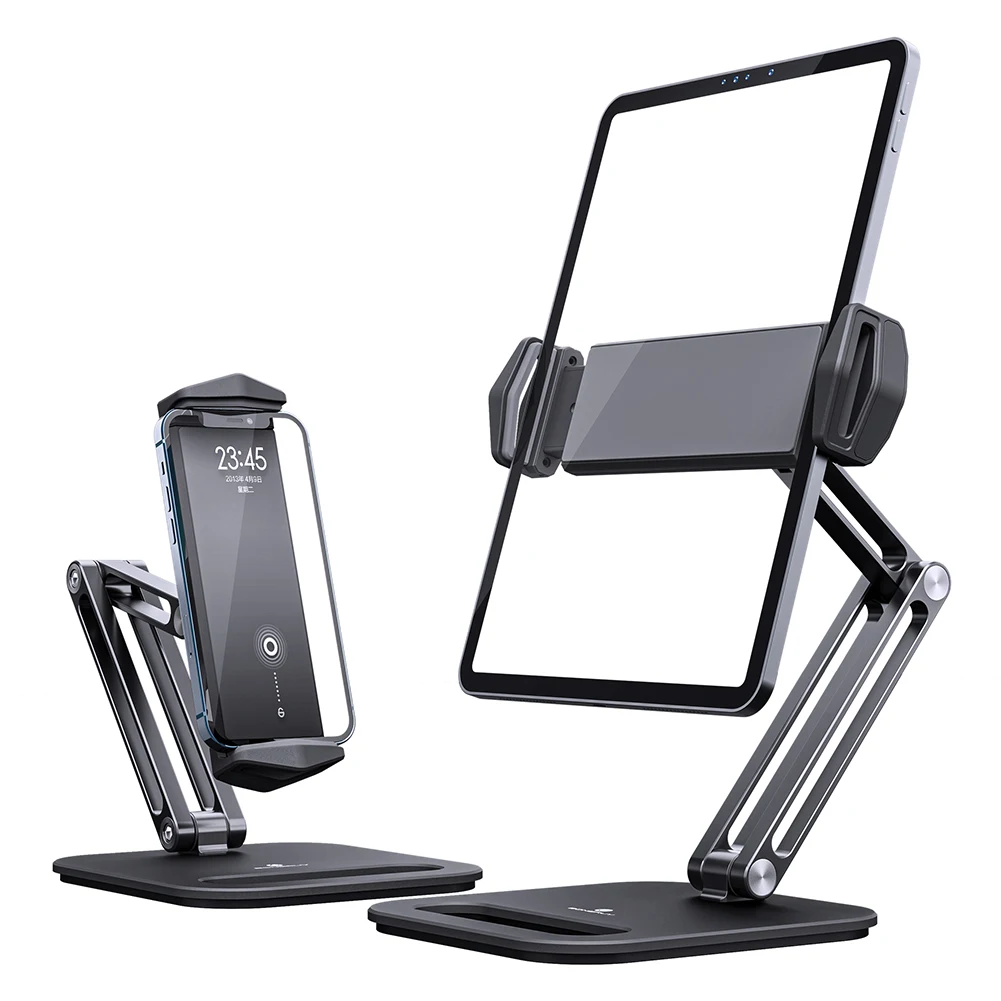 

Foldable Desktop Phone Holder 360 Degree Rotatable Tablet Stand for 4-13 inch Tablet Phone for Online Classes Live Broadcasts