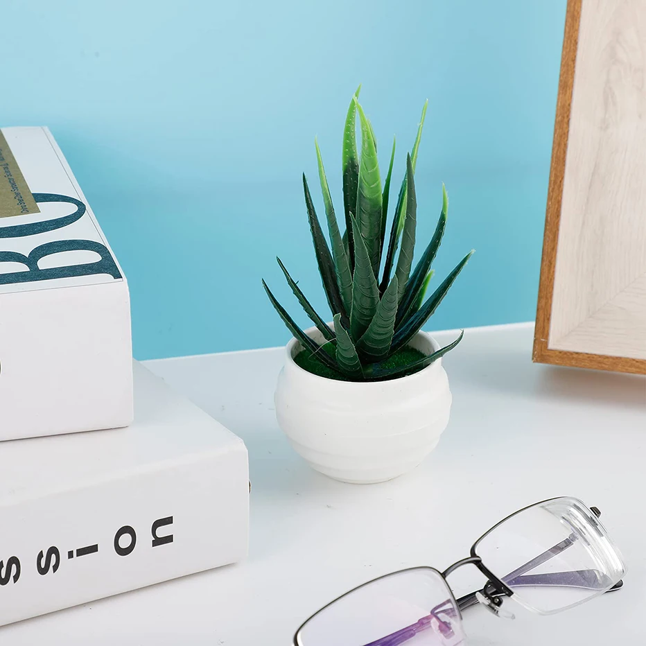 Мини Искусственные подделки растений суккуленты в горшке Маленькие