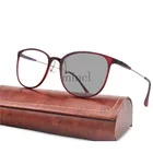 Красные круглые прогрессивные Мультифокальные линзы очки для чтения мужские очки для дальнозоркости гиперметропии бифокальные очки солнцезащитные фотохромные очки NX