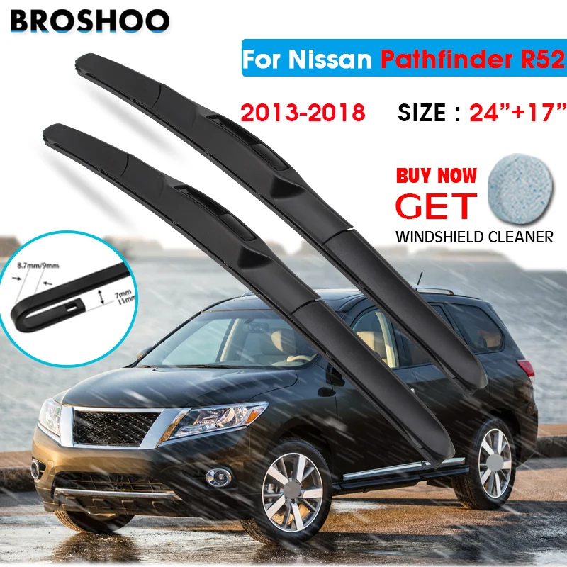 Щетка стеклоочистителя для Nissan Pathfinder R52 24 дюйма + 17 дюймов 2013-2018 гг. | Автомобили и