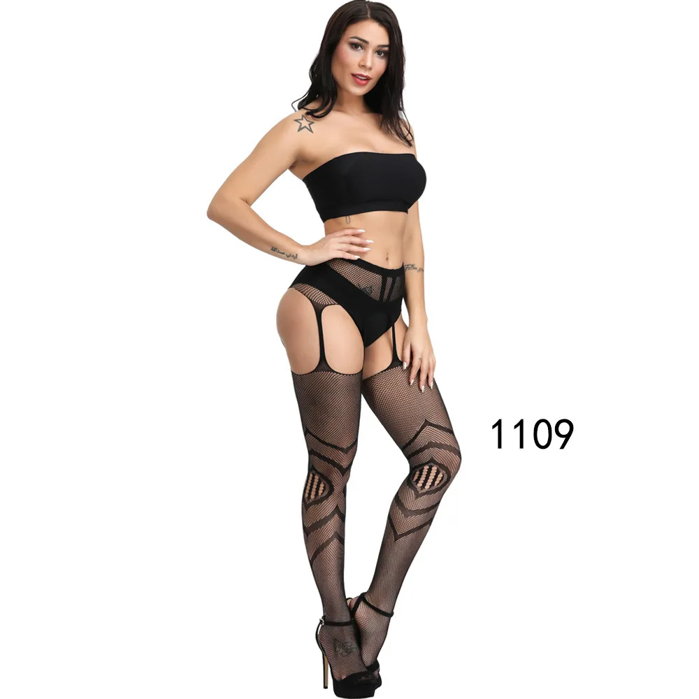 New Arrival Solid Stockings Women Sexy Thigh High Fishnet Nylon Long Socks Sex Belt Standard Over Knee Socks Sexy Lingerie