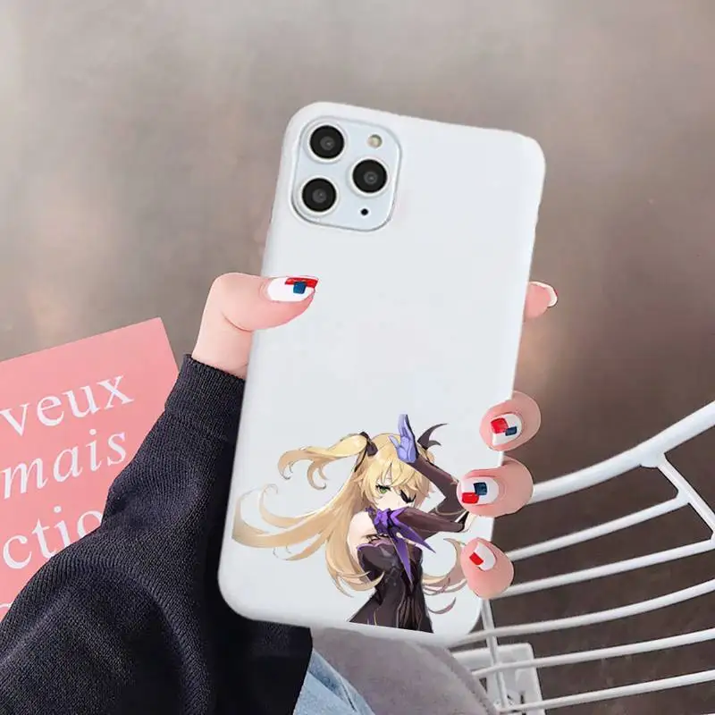 

Popular game genshin impact Phone Case Candy Color for iPhone 6 7 8 11 12 s mini pro X XS XR MAX Plus