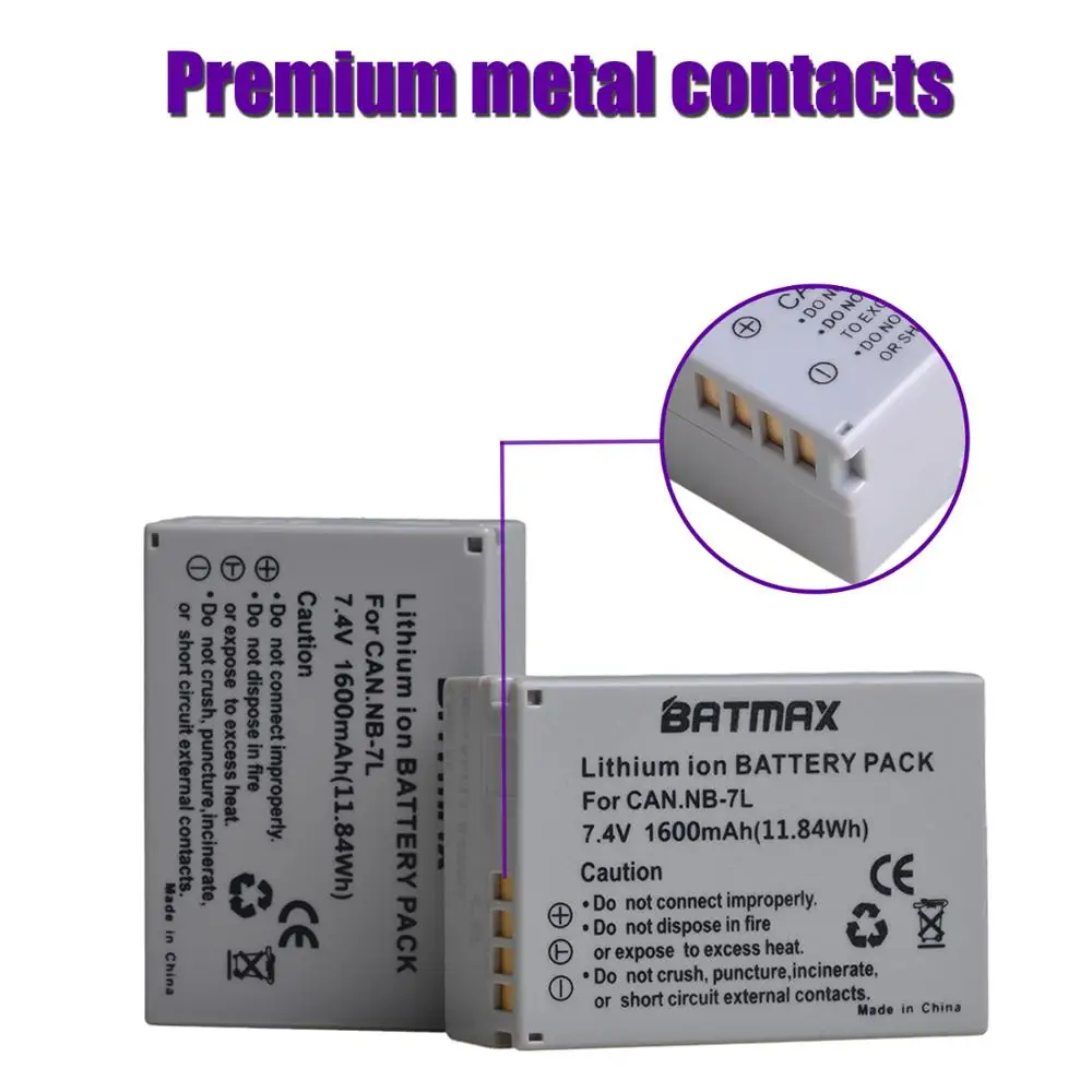 Зарядное устройство Batmax для Canon настенное зарядное с цифровой батареей akku 1600 мАч