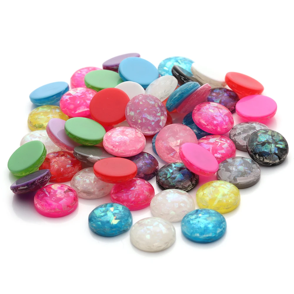 Круглые бусины из смолы кабошон диаметр 10 12 мм 30 шт./лот | Бусины