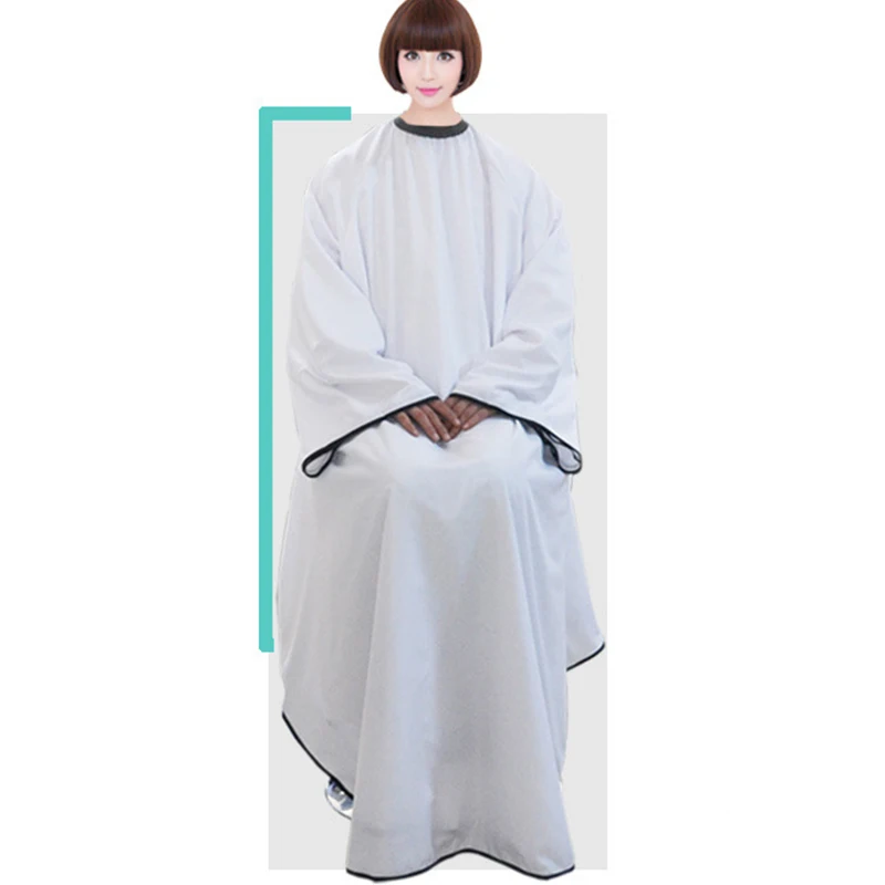 Накидка для парикмахера с длинным рукавом большого размера водонепроницаемая