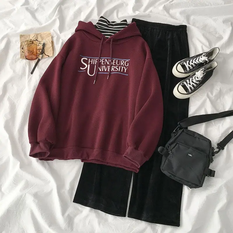 

[Two-piece / Three-piece] Women Letter Print Suits 2022 Autumn Korean Famale Clothing New Casual Sports Suit Fashion Jogging Set