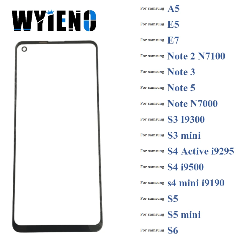 Wyieno для Samsung Galaxy A5 E5 E7 Note 2 3 5 S3 S4 S5 Mini Active S6 N7100 N7000 дигитайзер ЖК-датчик сенсорный