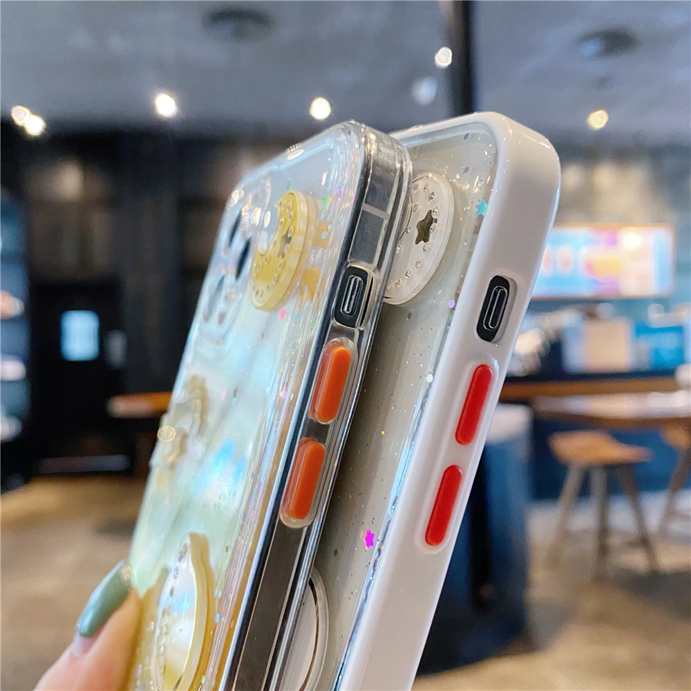 glitter planet phone case for xiaomi mi poco x3 pro x3 nfc 11 lite redmi note 10 9 8 pro camera protection soft silicon cover free global shipping