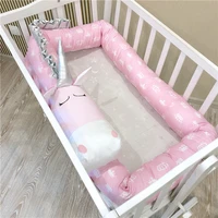 baby bed bumper pink unicorn toy cushion infant crib protection newborns sleeping bedding kids room decoration bumpers pillow