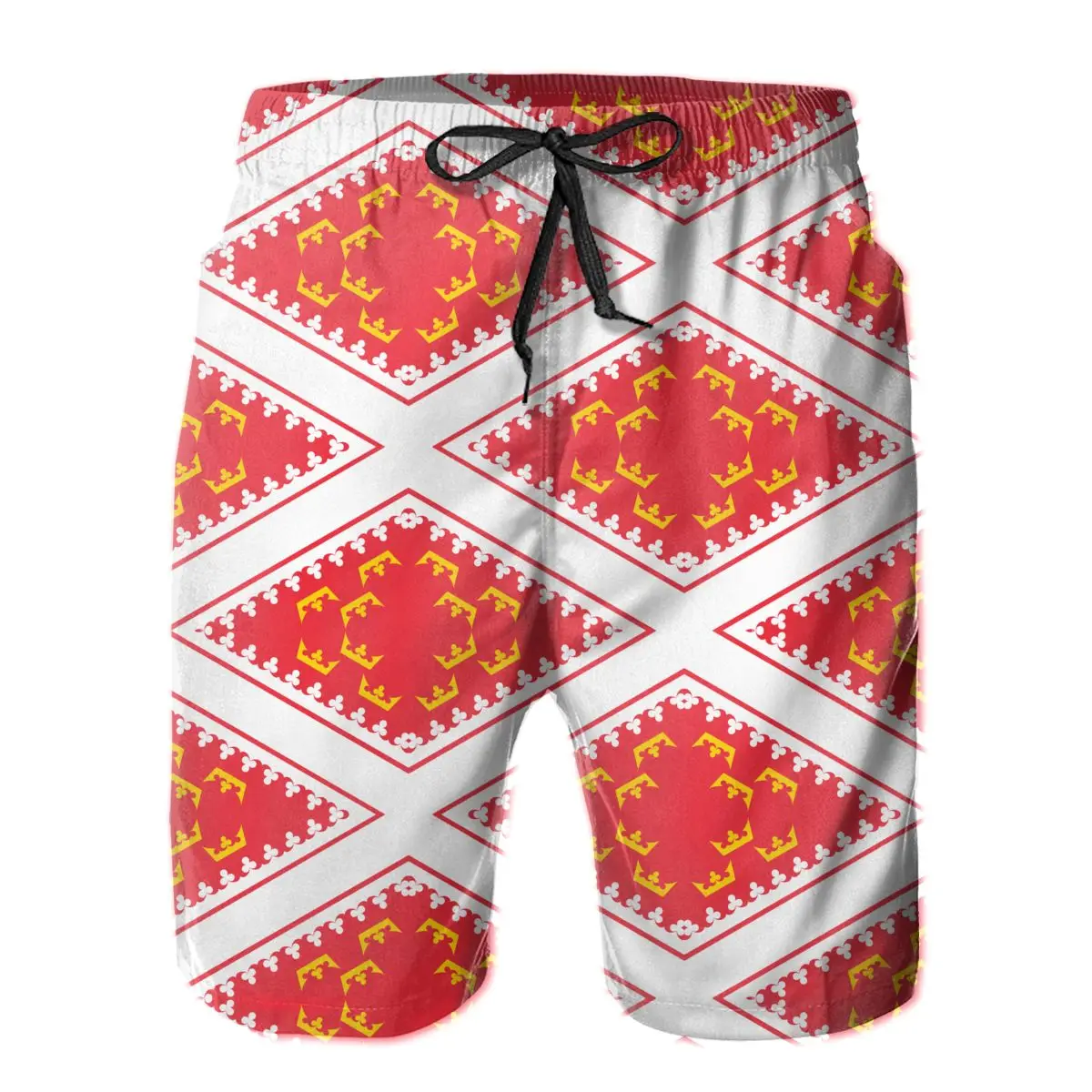 

Summer Men Causal Short Breathable Quick Dry Novelty Flags of the regions of France Sports Flag Of Alsace Hawaii Pants