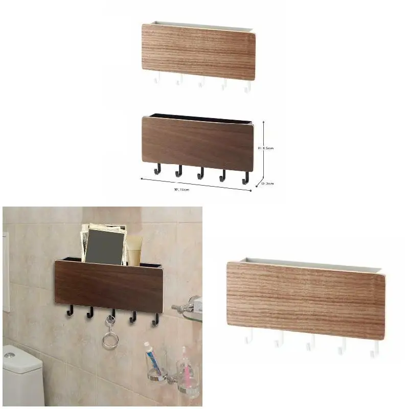 Настенный держатель для ключей вешалка с 5 крючками многократный органайзер