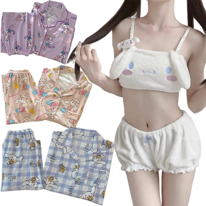 

sanrioed kawaii pajamas Pure desire wind Surprise gift for girlfriend Enhance feelings Cinnamoroll baby pajamas and Underwear