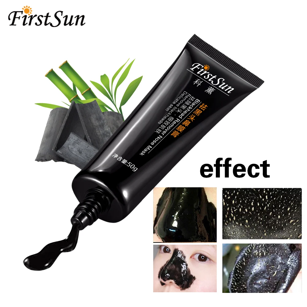 Маска полоска для носа с Черной головкой маска ухода за кожей лица угольным углем