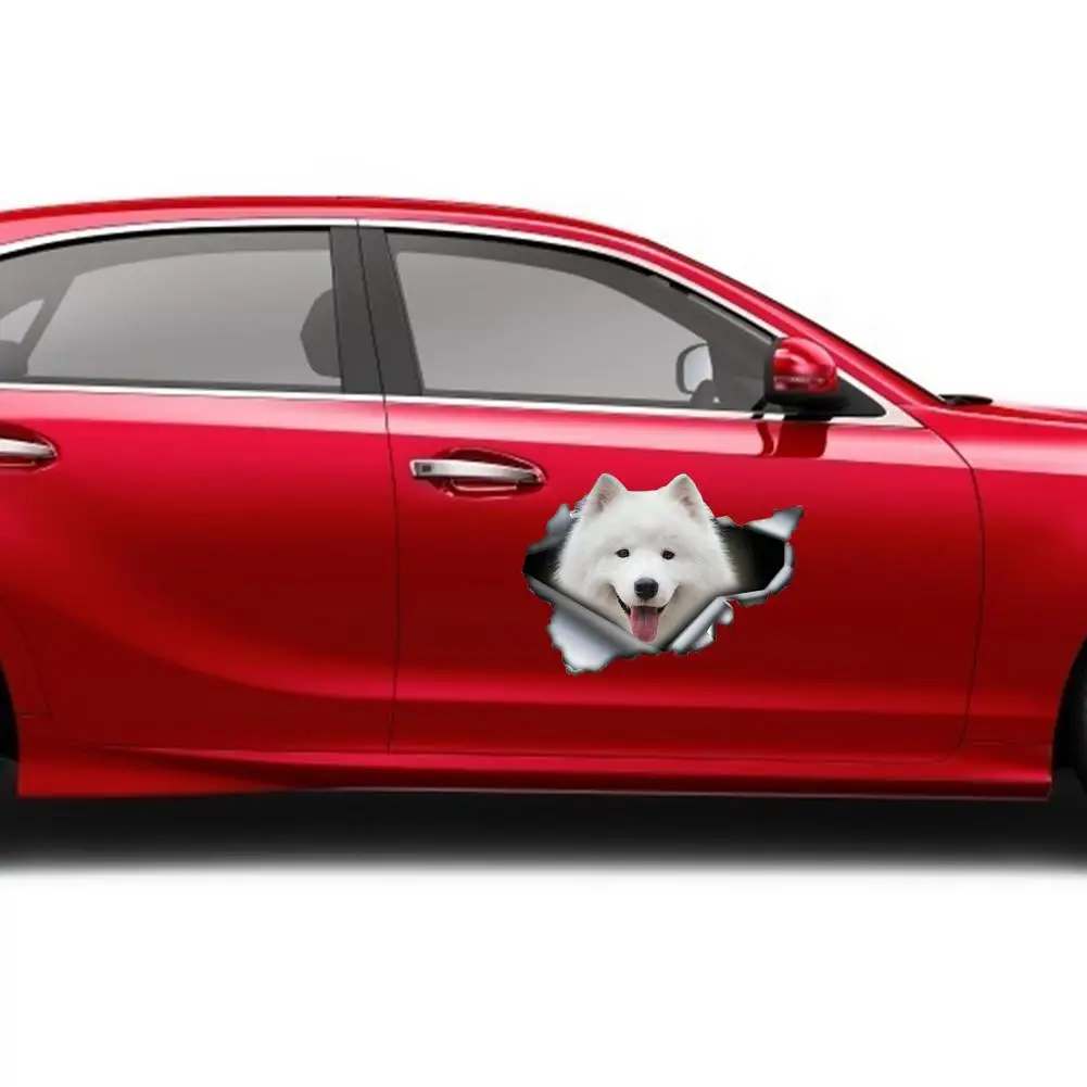 3D ваш любимец стикер на машину с собакой Мопсом самоед такса собака рваные