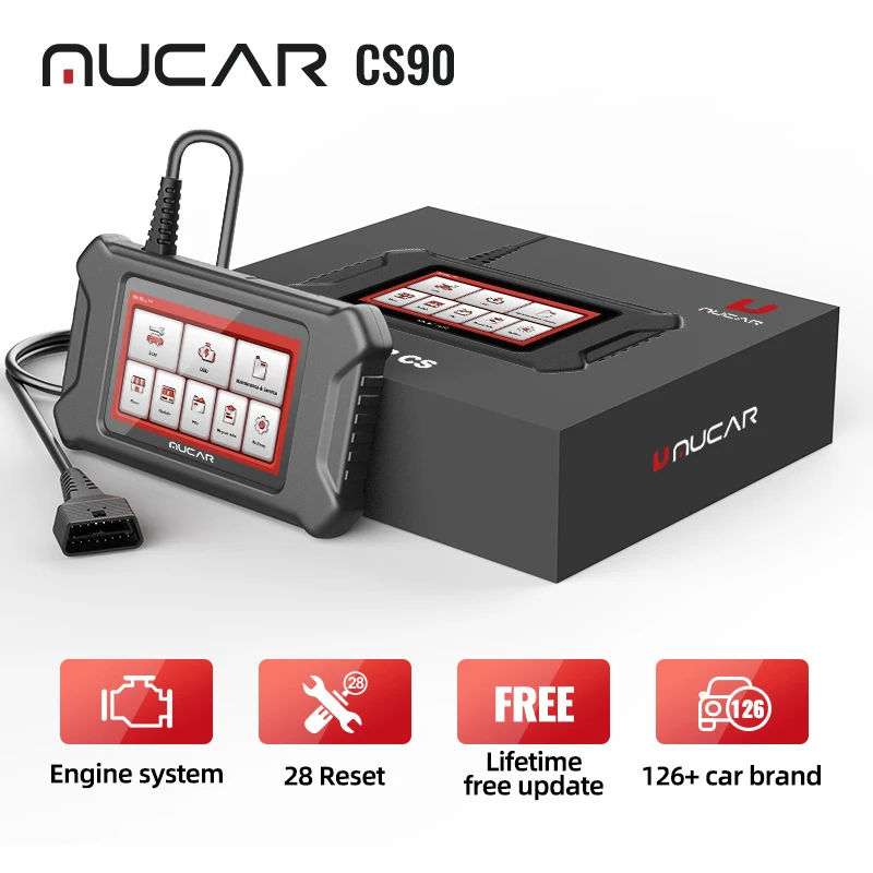 【ZIMASALE1000】Профессиональный сканер MUCAR CS90 OBD2 для автомобиля с BT200 полным