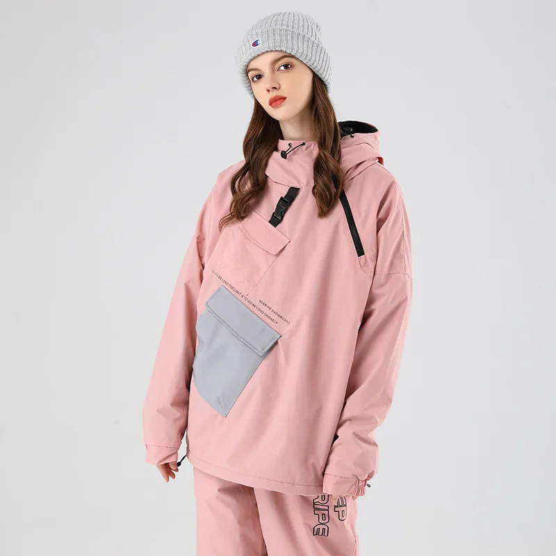 

2022 New Fashion Coat Snowboard Jacket Husband Women's Mountain Waterproof Ski Jacket Hooded Raincoat for Hiking, Snowboarding