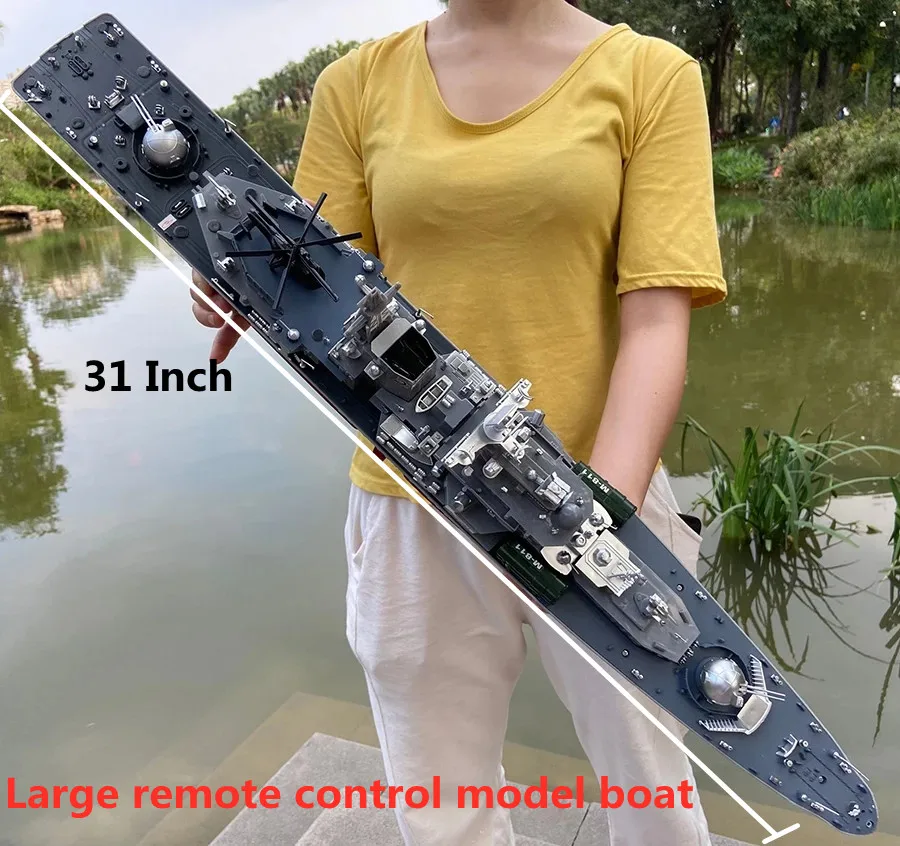 

1:275 Scale Remote Controlled Warship Battleship Rc Ship 31 Inch Large Remote Controlled Boat Models Indoor Decorations