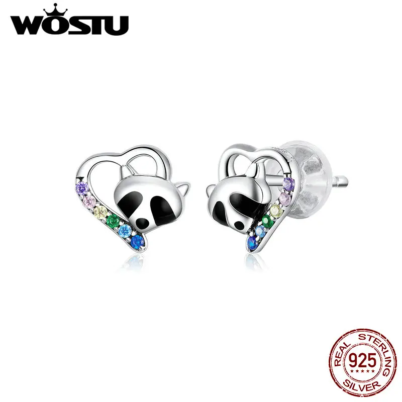 Женские серьги гвоздики в форме сердца из серебра 100% пробы|Серьги-гвоздики| |