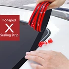 Автомобильная резиновая Звукоизоляционная уплотнительная лента для tesla, модель Y, уплотнение люка на крыше автомобиля, Т-образные наклейки уплотнитель для пыли