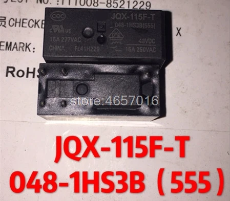 

10pcs/lot Relay JQX-115F-T 048-1HS3B (555) 115F-1A-6P-48V