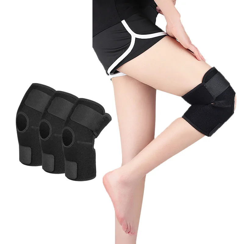 

1pc Knee Brace Support Adjustable Open Pattella Stabilizer Protection Running Basketball Menisc Tear Arthritis Wrap Kneepads