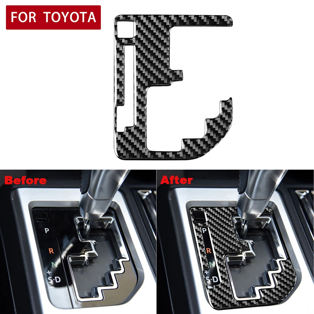 

For Toyota Tundra 2014-2018 Carbon Fiber Gear Shift Panel Cover Trim Sticker Car Interior Decoration Accessories