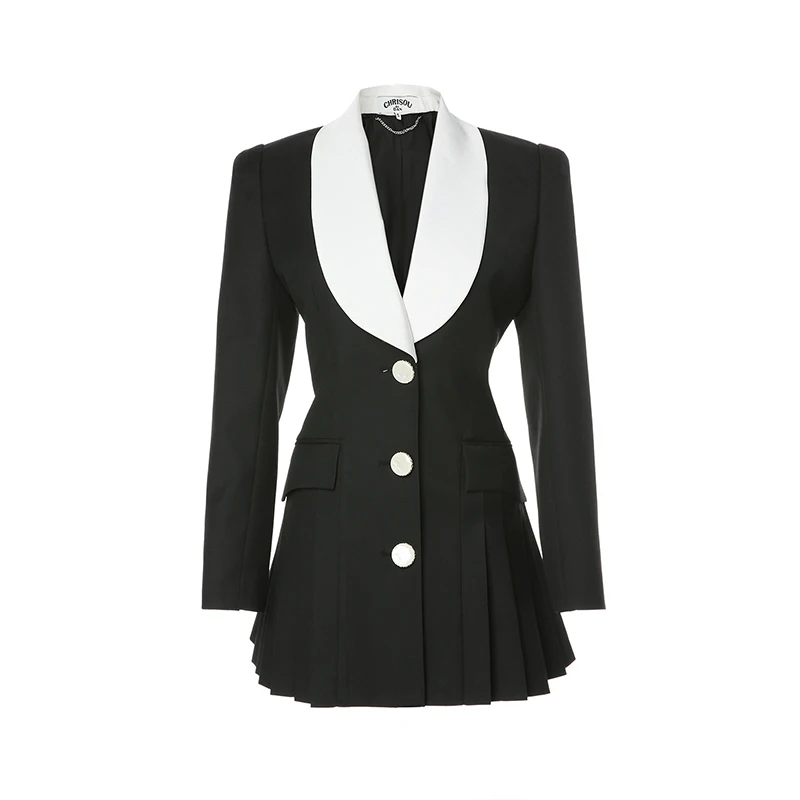 

Pleated plaid blazer dress women elegant autumn winter fashion vintage e girl blue black bodycon sexy mini dresses femme vestido