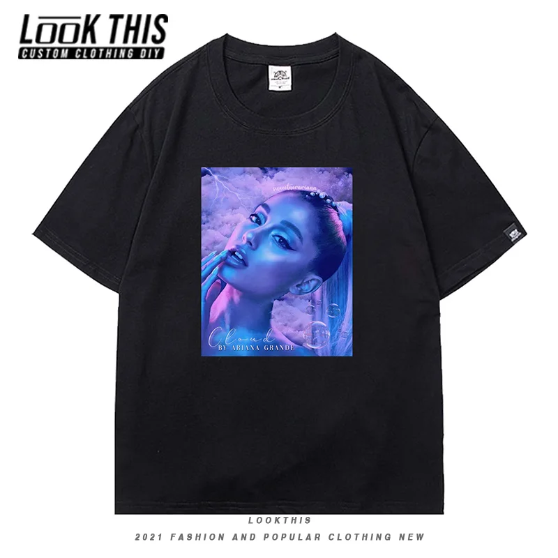 Детская футболка Ariana Grande лето 2021 крутые модные повседневные уличные Топы с