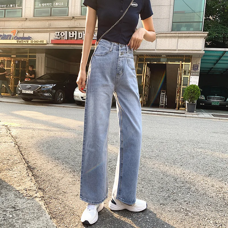 Женские джинсы весна-осень модные INS новые винтажные женские высокая талия