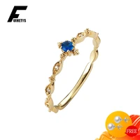 trendy ring 925 silver jewelry with sapphire zircon gemstone finger rings for women wedding engagement party accessory wholesale