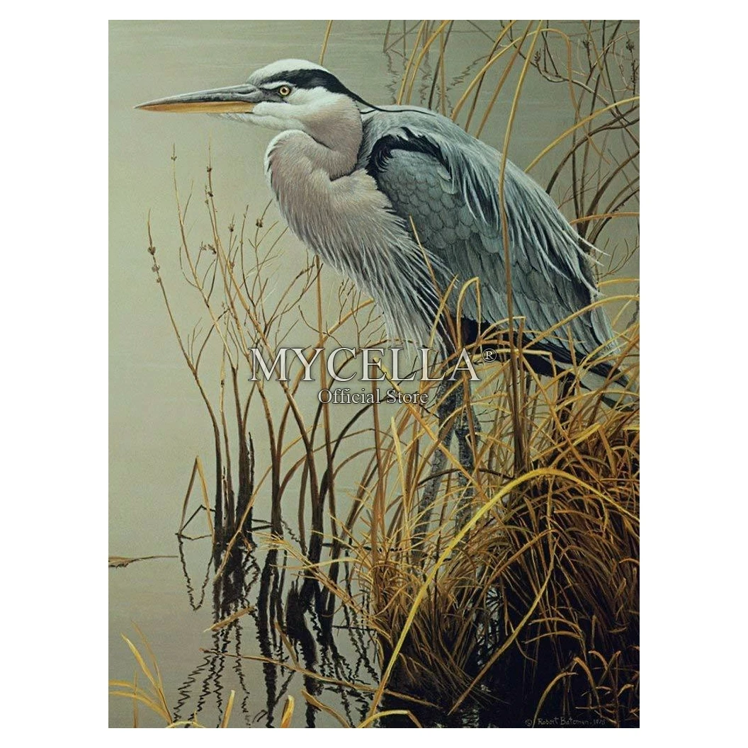 Алмазная 5d картина с птицами сделай сам вышивка крестиком Большая голубая Герон