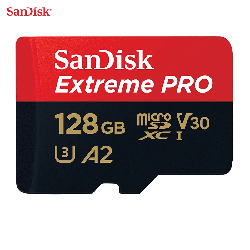 Карта памяти SanDisk Micro SD, TF карта Extreme Pro U3 100 МБ/с. 32 Гб 64 Гб 128 ГБ 256 ГБ для телефонной камеры, видеозапись 4K, оригинал от AliExpress WW